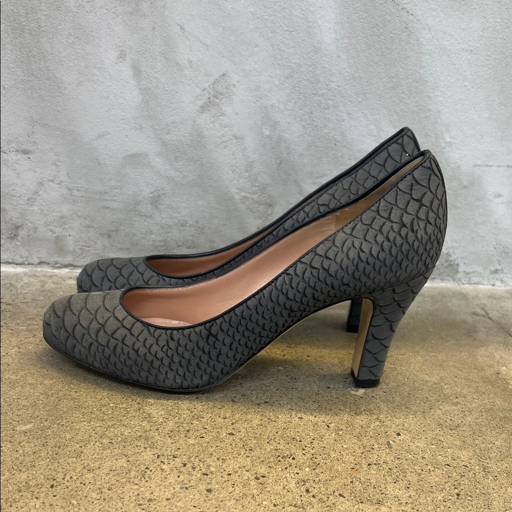 Emporio Armani Gray Patterned Heels